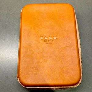 Brand new Garrett Leight Collectors Case in brown-tan leather